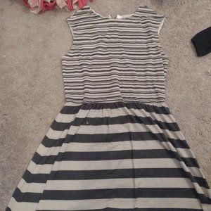 Tank top Black And tan Striped Dress
